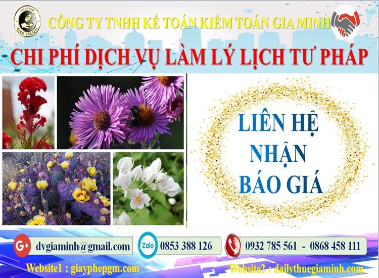 Dịch vụ làm lý lịch tư pháp giá rẻ TPHCM 5 Chi phí làm lý lịch tư pháp giá rẻ TPHCM