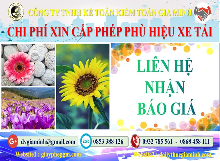 Dịch vụ làm phù hiệu xe tải tại Huyện Cần Giờ 5 Chi phí xin giấy phép phù hiệu xe tải tại Huyện Cần Giờ
