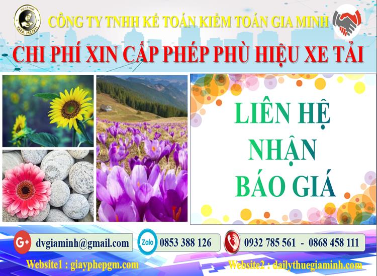 Dịch vụ làm phù hiệu xe tải tại Huyện Hóc Môn 5 Chi phí xin giấy phép phù hiệu xe tải tại Huyện Hóc Môn