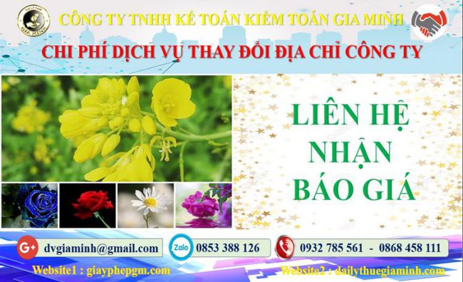 Chi phí thay đổi địa chỉ công ty tại Huyện Sóc Sơn