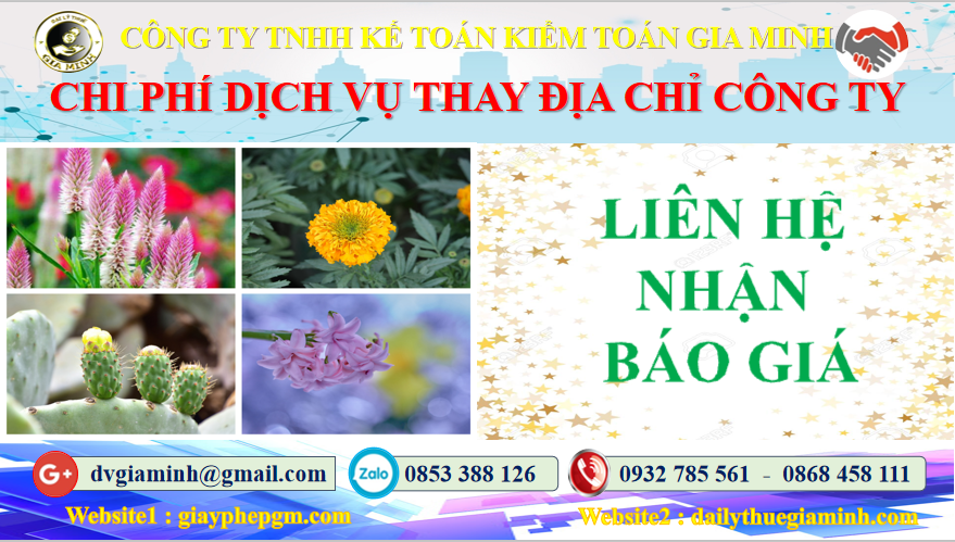 Dịch vụ thay đổi địa chỉ công ty tại TPHCM 5 Chi phí thay đổi địa chỉ công ty tại TPHCM