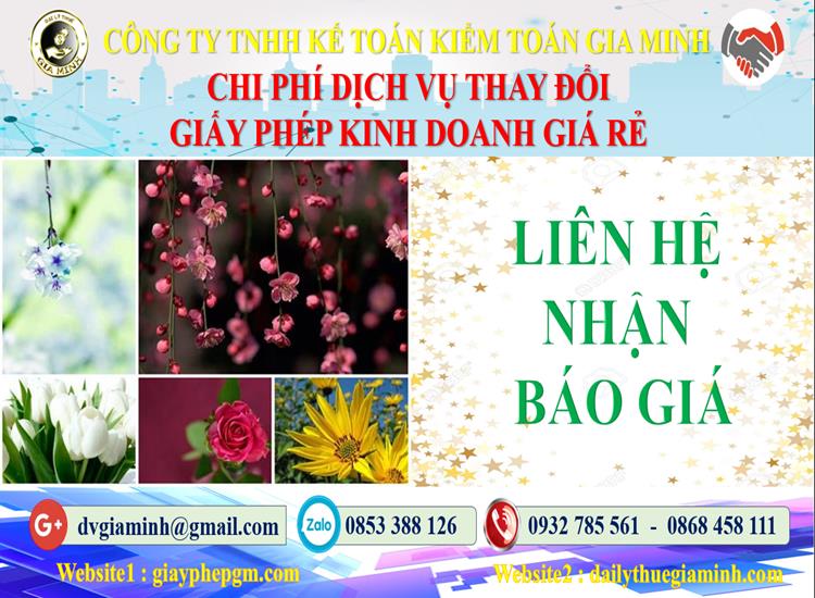 Thủ tục đăng ký giấy phép kinh doanh tại Huyện Ba Vì 5 Chi phí đăng ký giấy phép kinh doanh tại Huyện Ba Vì