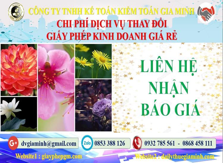 Chi phí đăng ký giấy phép kinh doanh tại Huyện Cờ Đỏ