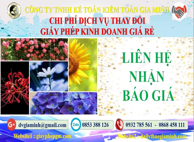 Chi phí đăng ký giấy phép kinh doanh tại Huyện Củ Chi