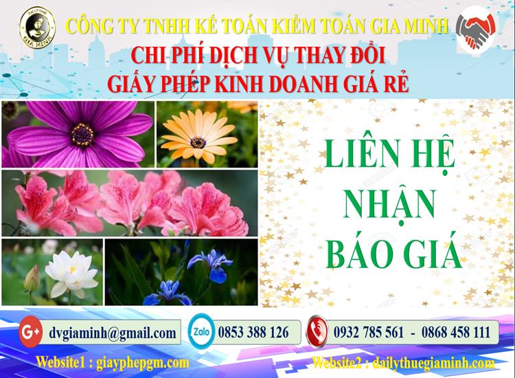 Chi phí đăng ký giấy phép kinh doanh tại Huyện Hoài Đức