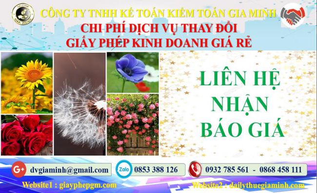 Chi phí đăng ký giấy phép kinh doanh tại Huyện Nhà Bè