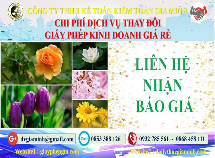 Chi phí đăng ký giấy phép kinh doanh tại Huyện Phong Điền