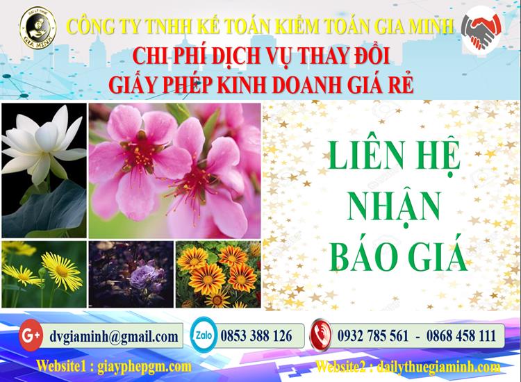 Chi phí đăng ký giấy phép kinh doanh tại Huyện Phúc Thọ
