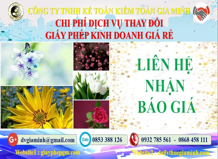 Chi phí đăng ký giấy phép kinh doanh tại Huyện Thường Tín