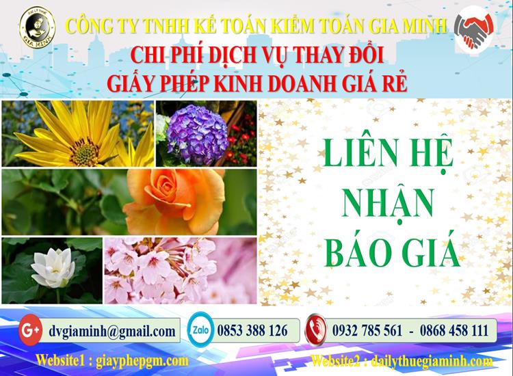 Chi phí đăng ký giấy phép kinh doanh tại Huyện Vĩnh Thạnh