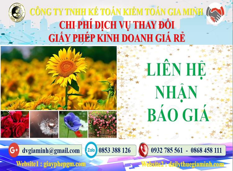Chi phí đăng ký giấy phép kinh doanh tại Quận Tây Hồ