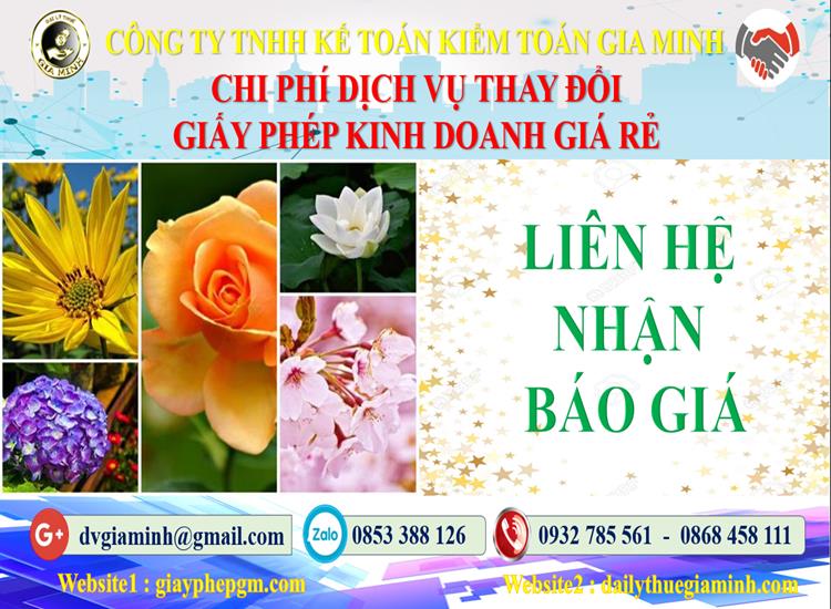Chi phí đăng ký giấy phép kinh doanh tại Thành phố Hà Nội