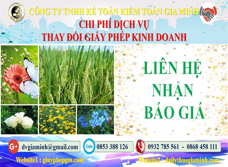 Dịch vụ thay đổi giấy phép kinh doanh tại Hưng Yên 5 Chi phí thay đổi giấy phép kinh doanh tại Hưng Yên