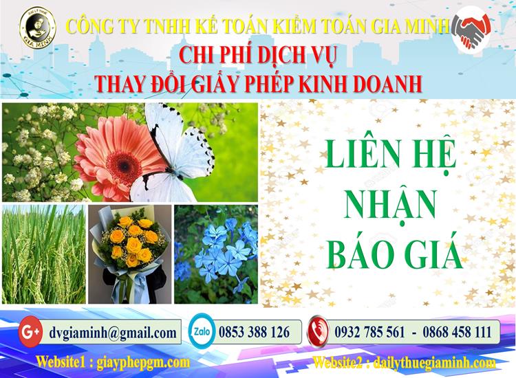 Dịch vụ thay đổi giấy phép kinh doanh tại Lai Châu 5 Chi phí thay đổi giấy phép kinh doanh tại Lai Châu
