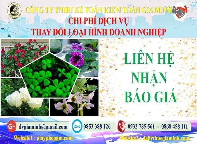 Dịch vụ thay đổi loại hình doanh nghiệp tại Bắc Kạn 5 Chi phí thay đổi loại hình doanh nghiệp tại Bắc Kạn