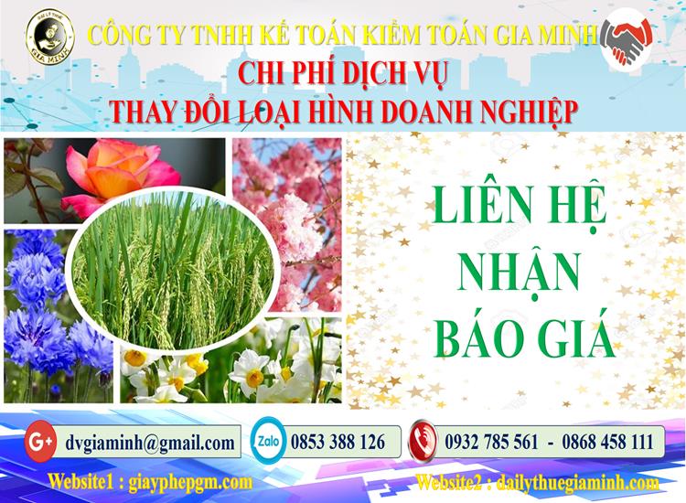 Dịch vụ thay đổi loại hình doanh nghiệp tại Cần Thơ 5 Chi phí thay đổi loại hình doanh nghiệp tại Cần Thơ