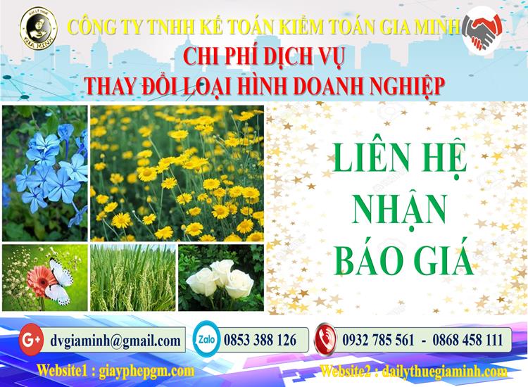 Chi phí thay đổi loại hình doanh nghiệp tại Hà Nội