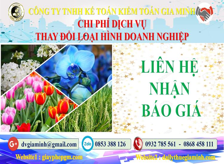 Dịch vụ thay đổi loại hình doanh nghiệp tại Hà Tĩnh 5 Chi phí thay đổi loại hình doanh nghiệp tại Hà Tĩnh