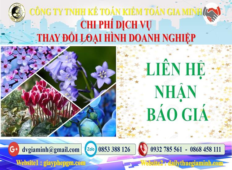 Dịch vụ thay đổi loại hình doanh nghiệp tại Hải Dương 13 Chi phí thay đổi loại hình doanh nghiệp tại Hải Dương