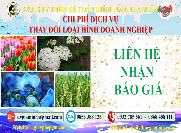 Dịch vụ thay đổi loại hình doanh nghiệp tại Lạng Sơn 5 Chi phí thay đổi loại hình doanh nghiệp tại Lạng Sơn