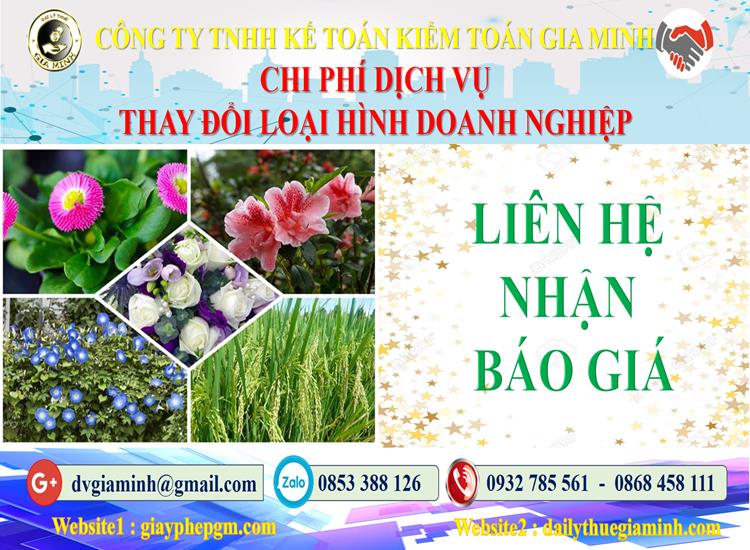 Dịch vụ thay đổi loại hình doanh nghiệp tại Ninh Bình 5 Chi phí thay đổi loại hình doanh nghiệp tại Ninh Bình