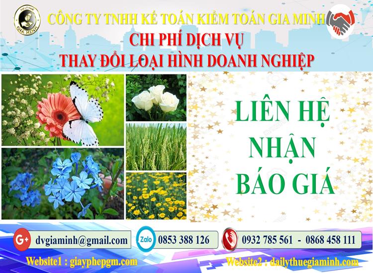 Chi phí thay đổi loại hình doanh nghiệp tại Quận 3