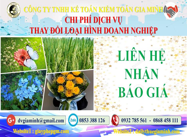 Dịch vụ thay đổi loại hình doanh nghiệp tại Quận Tân Bình 5 Chi phí thay đổi loại hình doanh nghiệp tại Quận Tân Bình