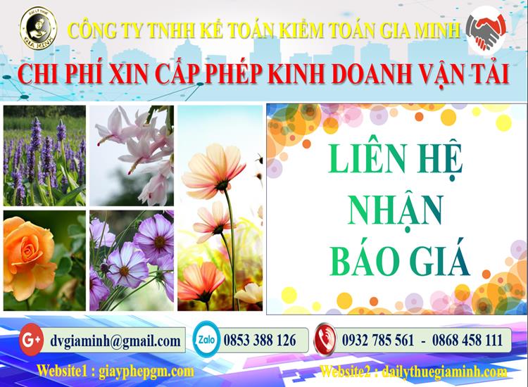 Chi phí xin giấy phép kinh doanh vận tải tại Bình Phước