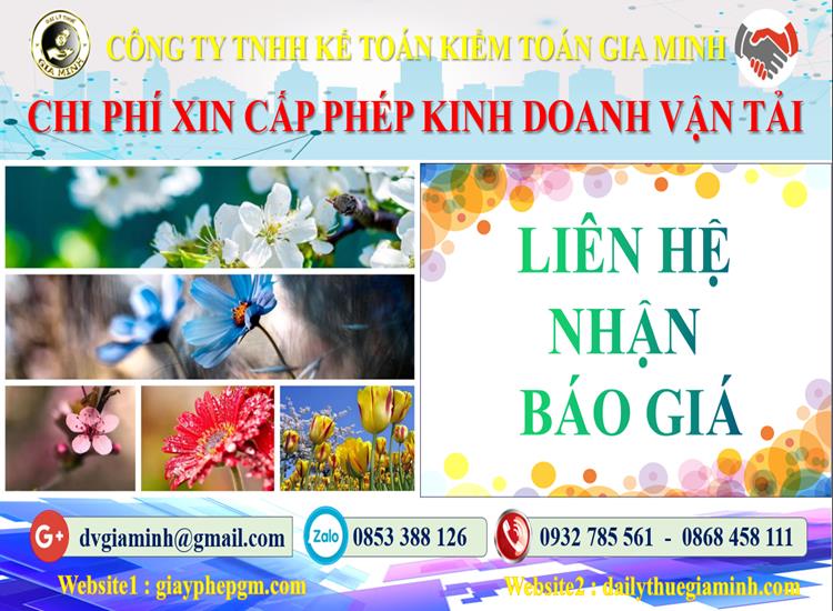 Chi phí xin giấy phép kinh doanh vận tải tại Huyện Cần GiờChi phí xin giấy phép kinh doanh vận tải tại Huyện Cần Giờ