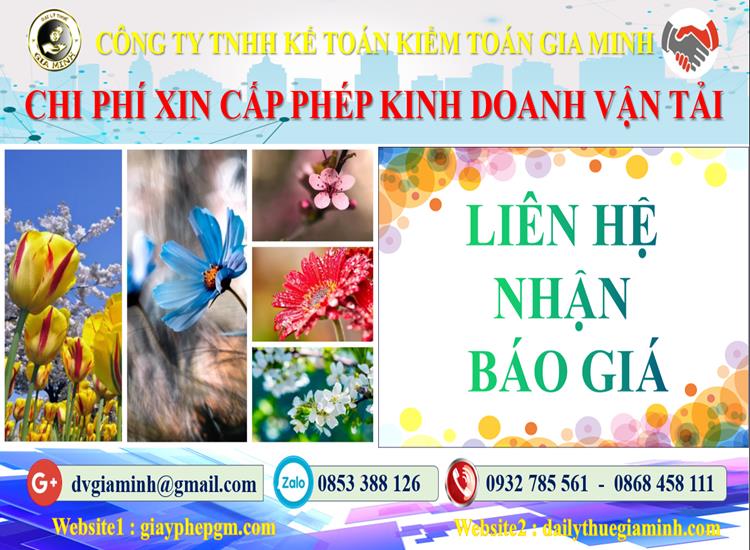 Chi phí xin giấy phép kinh doanh vận tải tại Quận Tây Hồ