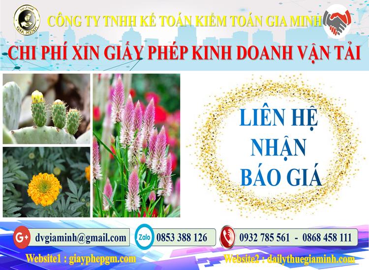Dịch vụ xin giấy phép kinh doanh vận tải tại TPHCM 12 Chi phí xin giấy phép kinh doanh vận tải tại TPHCM