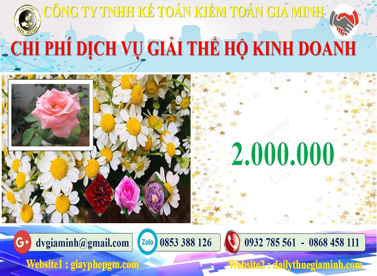 Giải thể hộ kinh doanh Cần Thơ 5 Bảng giá giải thể hộ kinh doanh cá thể tại Cần Thơ