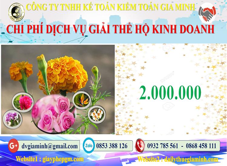Giải thể hộ kinh doanh Thái Nguyên 6 Bảng giá giải thể hộ kinh doanh cá thể tại Thái Nguyên
