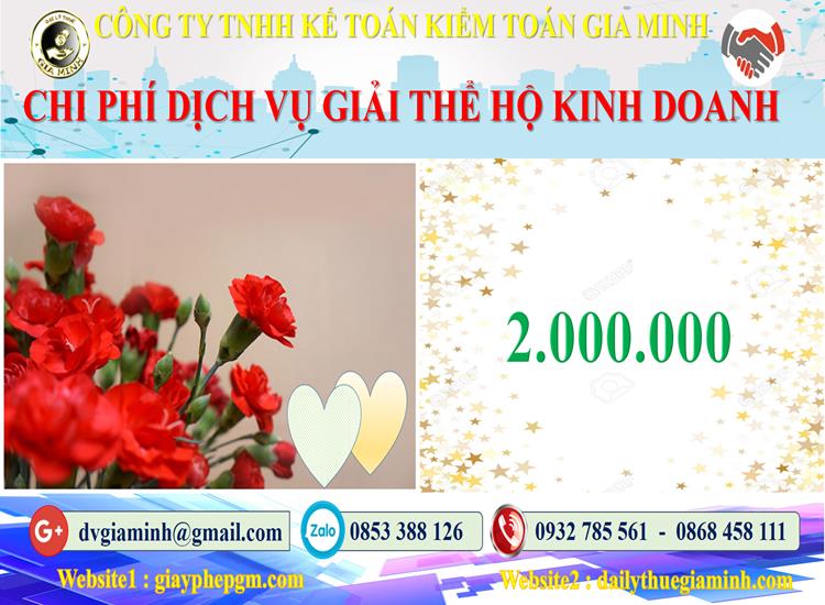 Giải thể hộ kinh doanh TP Hà Nội 5 Bảng giá giải thể hộ kinh doanh cá thể tại TP Hà Nội