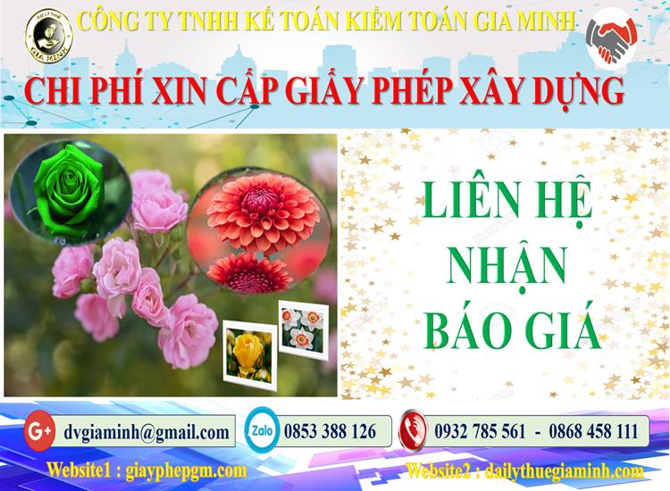 Hồ sơ xin giấy phép xây dựng tại Cao Bằng 5 Bảng giá xin giấy phép xây dựng tại Cao Bằng