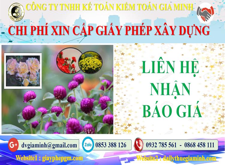 Hồ sơ xin giấy phép xây dựng tại Quận 8 5 Bảng giá xin giấy phép xây dựng tại Quận 8