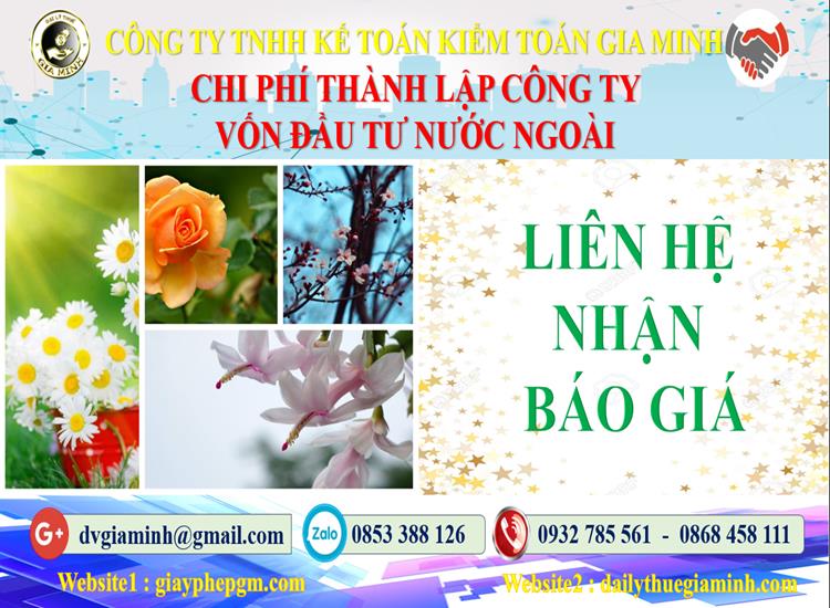 Chi phí thành lập công ty 100% vốn đầu tư nước ngoài tại Huyện Thanh Oai
