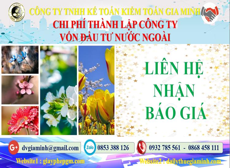 Chi phí thành lập công ty 100% vốn đầu tư nước ngoài tại Huyện Thới Lai