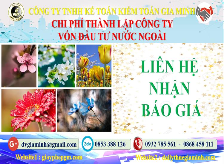 Chi phí thành lập công ty 100% vốn đầu tư nước ngoài tại Sóc Trăng