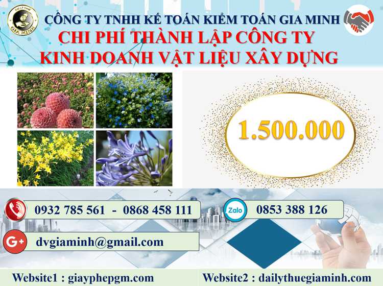 thành lập công ty kinh doanh vật liệu xây dựng tại Quận Đống Đa 4 Chi phí thành lập công ty kinh doanh vật liệu xây dựng tại Quận Đống Đa