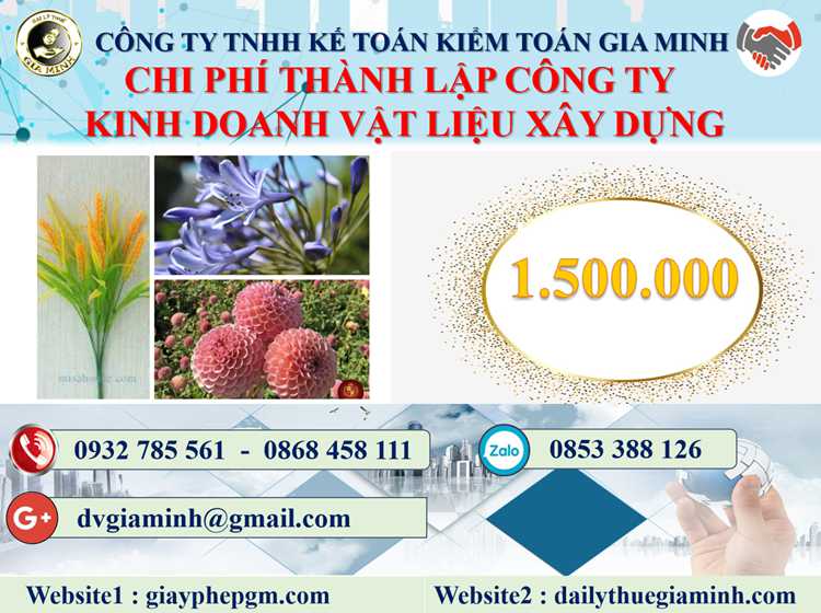thành lập công ty kinh doanh vật liệu xây dựng tại Quận Hoàn Kiếm 5 Chi phí thành lập công ty kinh doanh vật liệu xây dựng tại Quận Hoàn Kiếm