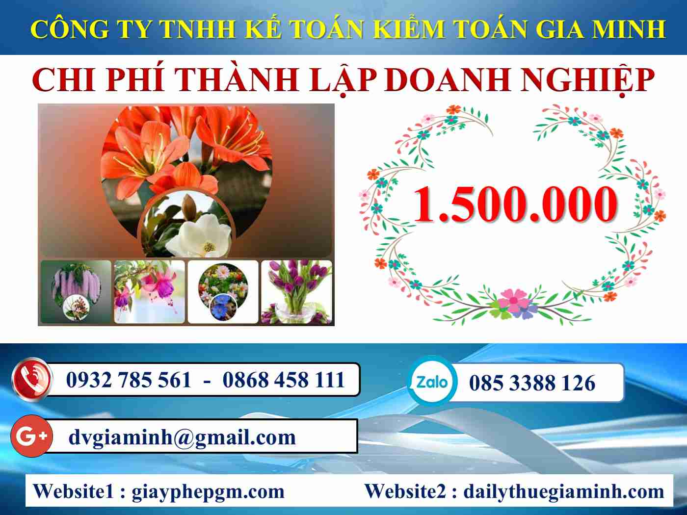 Chi phí thành lập công ty tại Huyện Ba Vì