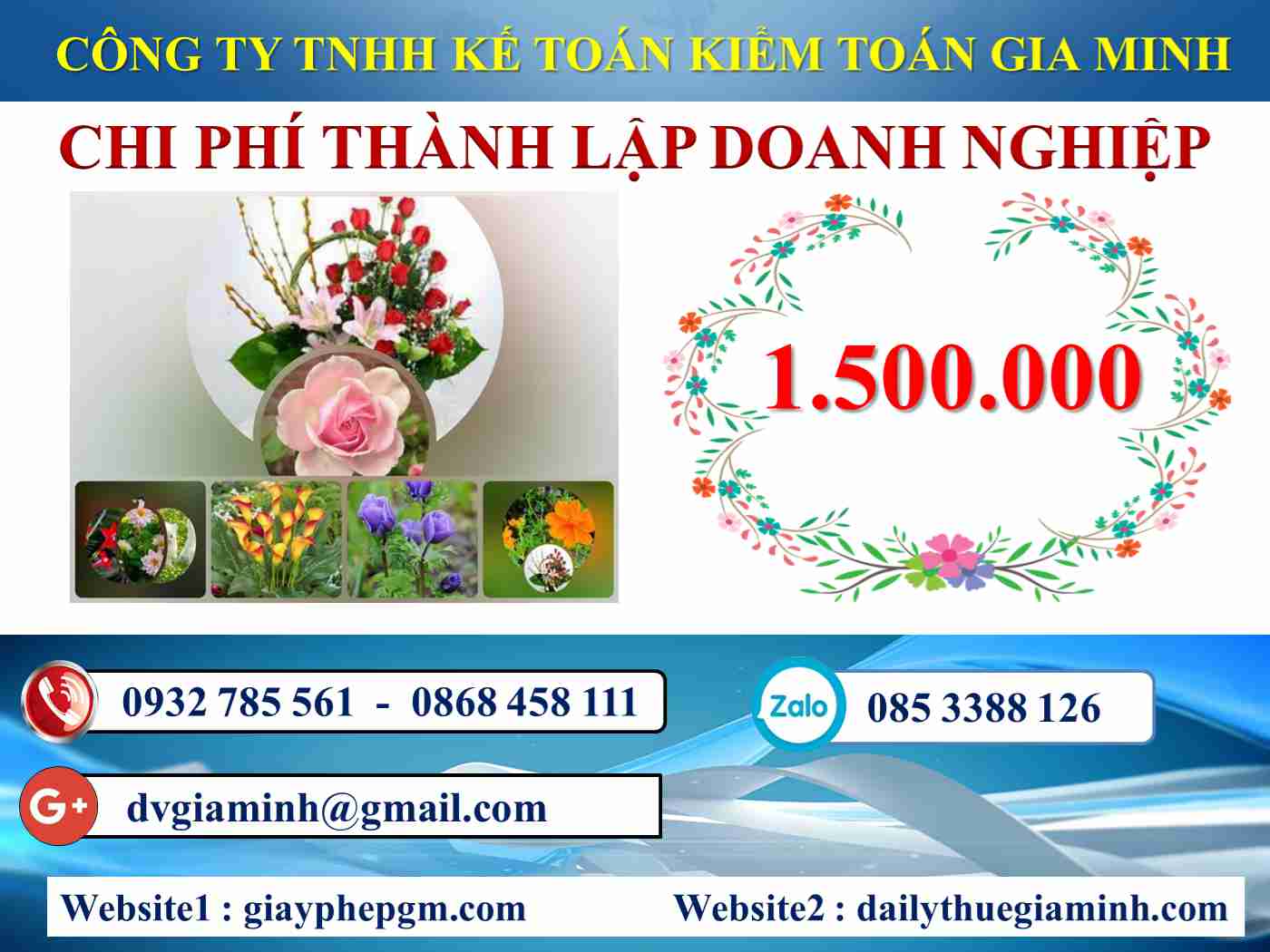 Thành lập doanh nghiệp tại Huyện Mỹ Đức 5 Chi phí thành lập công ty tại Huyện Mỹ Đức
