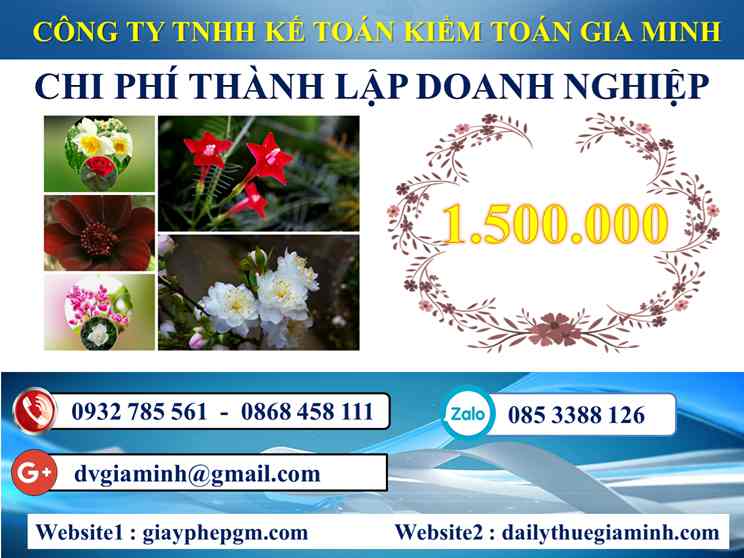 Chi phí thành lập công ty tại Huyện Vĩnh Bảo