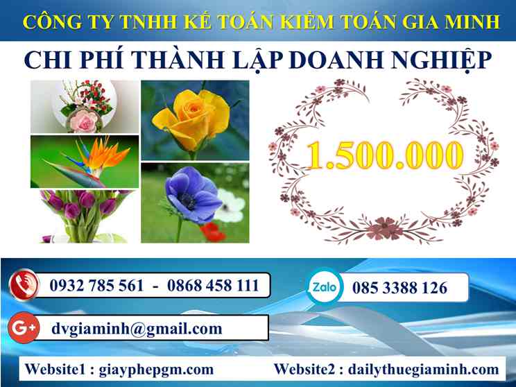 Chi phí thành lập công ty tại Quận Dương Kinh