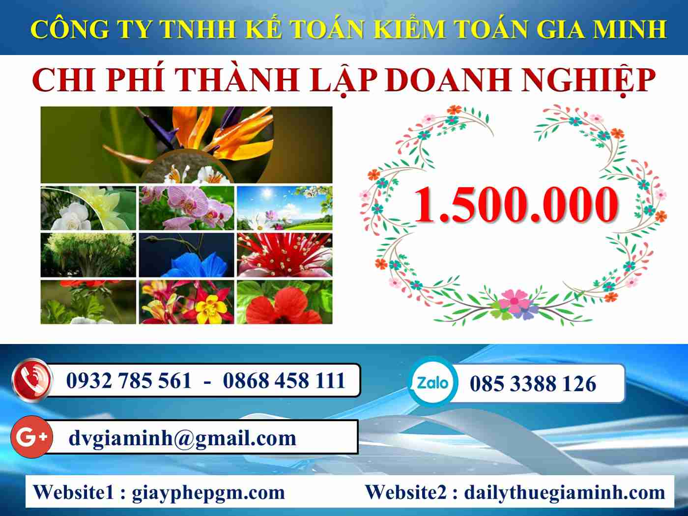 Chi phí thành lập công ty tại Quận Hoàng Mai