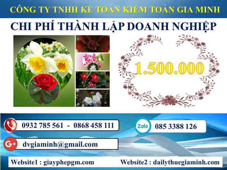Chi phí thành lập công ty tại Thị xã hương thủy