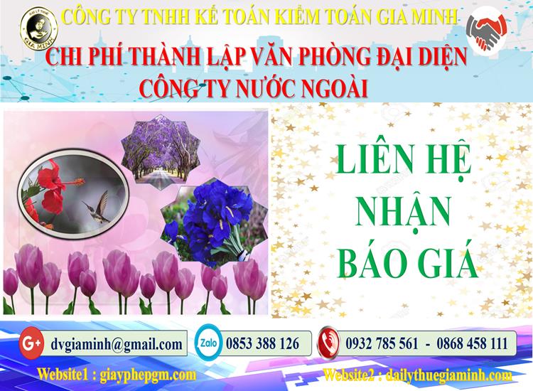 Thành lập văn phòng đại diện công ty nước ngoài tại Ninh Bình 5 Chi phí thành lập văn phòng đại diện công ty nước ngoài Ninh Bình