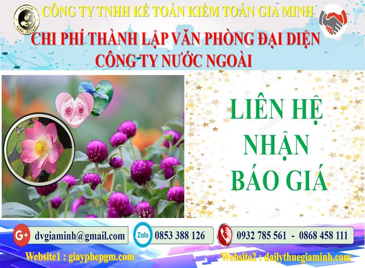 Thành lập văn phòng đại diện công ty nước ngoài tại Quận 1 6 Chi phí thành lập văn phòng đại diện công ty nước ngoài Quận 1