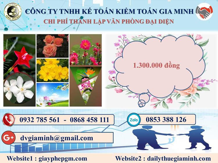 Thành lập văn phòng đại diện tại Hà Giang 5 Chi phí đăng ký văn phòng đại diện tại Hà Giang